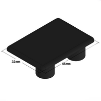 60-070-1 MODULAR SOLUTIONS POLYAMIDE PART<br>END CAP 45MM X 32MM BLACK